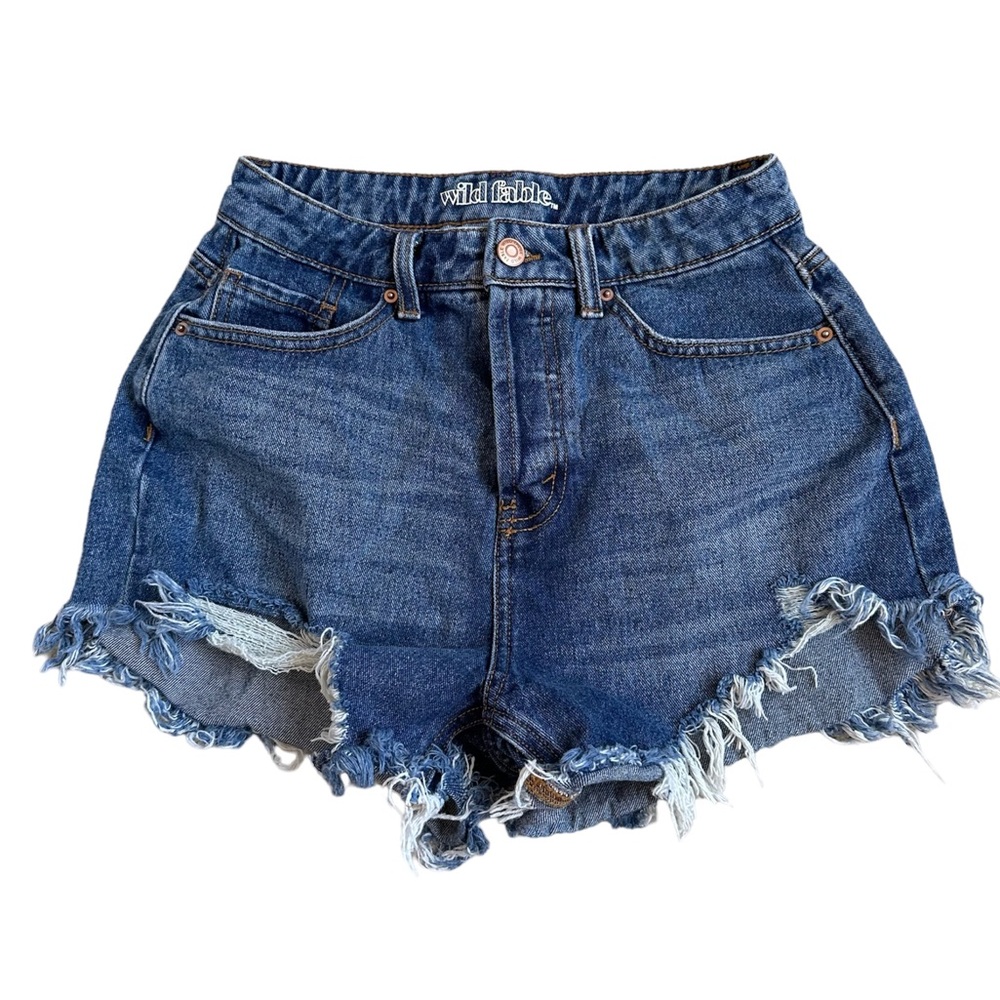 Wild Fable 0 High Rise Cheeky Denim Jean Cutoff Shorts